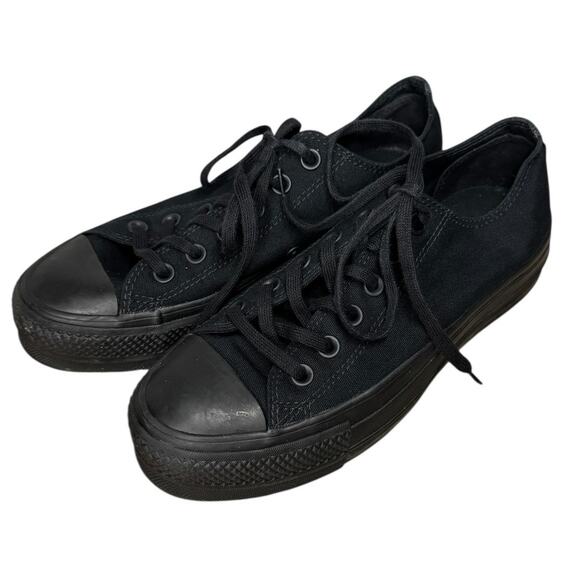 CONVERSE Solid Black Chuck Taylor All Star Lift Sneaker SZ 8 - Picture 1 of 10